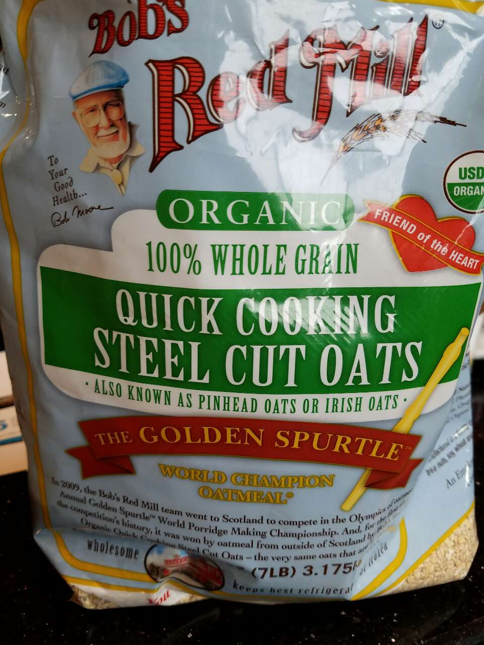 Quick Cooking Steel Cut Oats
 Bob s Red Mill Organic Whole Grain Quick Cooking