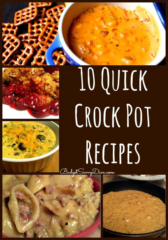 Quick Crock Pot Dinners
 10 Quick Crock Pot Recipes Roundup