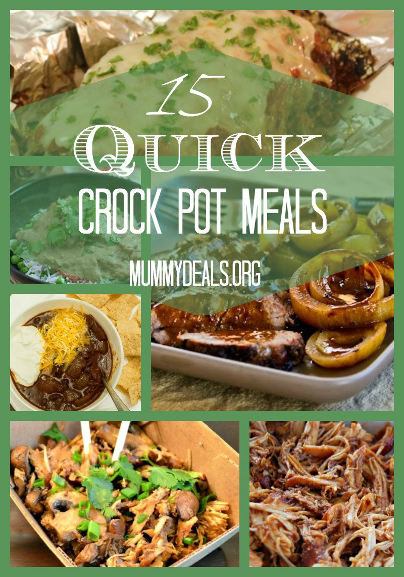 Quick Crock Pot Dinners
 15 Quick Crock Pot Meals Crock Pot Recipes Slow Cooker