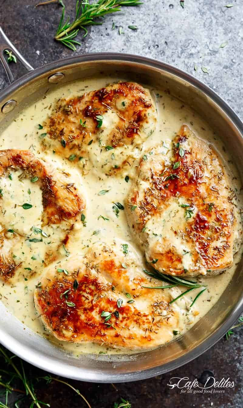 Quick Meal With Chicken Breasts
 Quick & Easy Creamy Herb Chicken Cafe Delites
