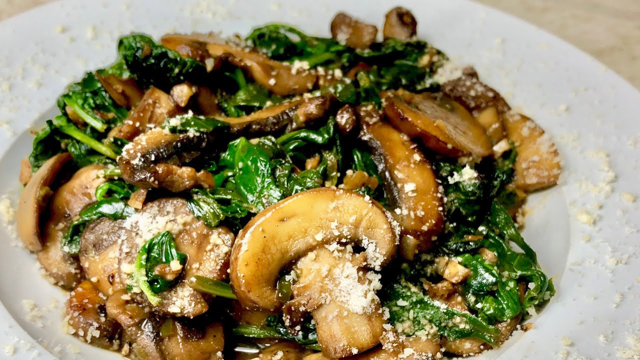 Quick Mushroom Recipes
 Garlic Mushroom & Spinach