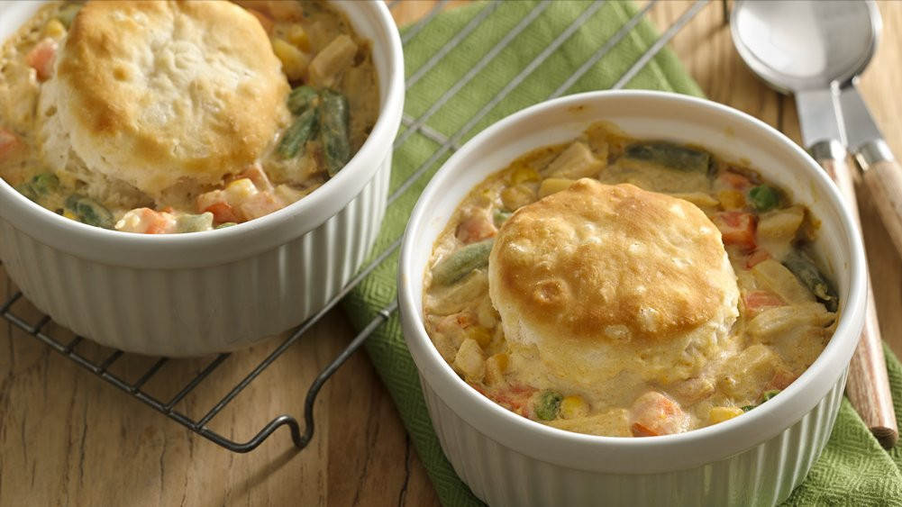 Quick Pot Pie Recipes
 Quick Chicken Pot Pies for Two recipe from Pillsbury