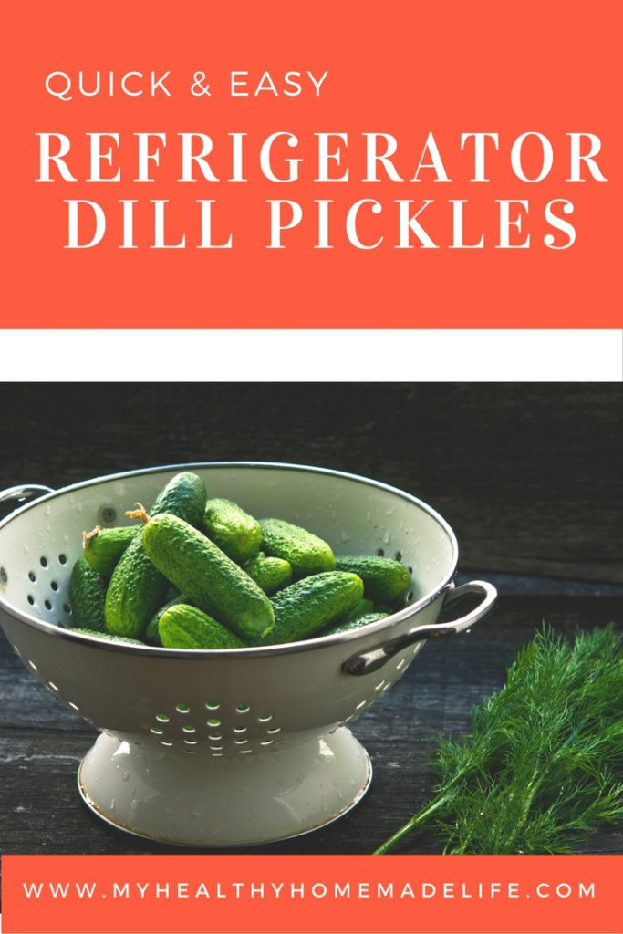 Quick Refrigerator Dill Pickles
 Quick & Easy Refrigerator Dill Pickles My Healthy