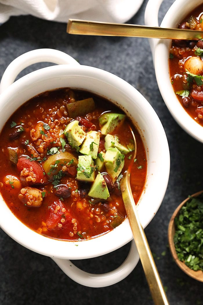 Quinoa Black Bean Chili
 Vegan Black Bean Quinoa Chili one pot meal Fit Foo