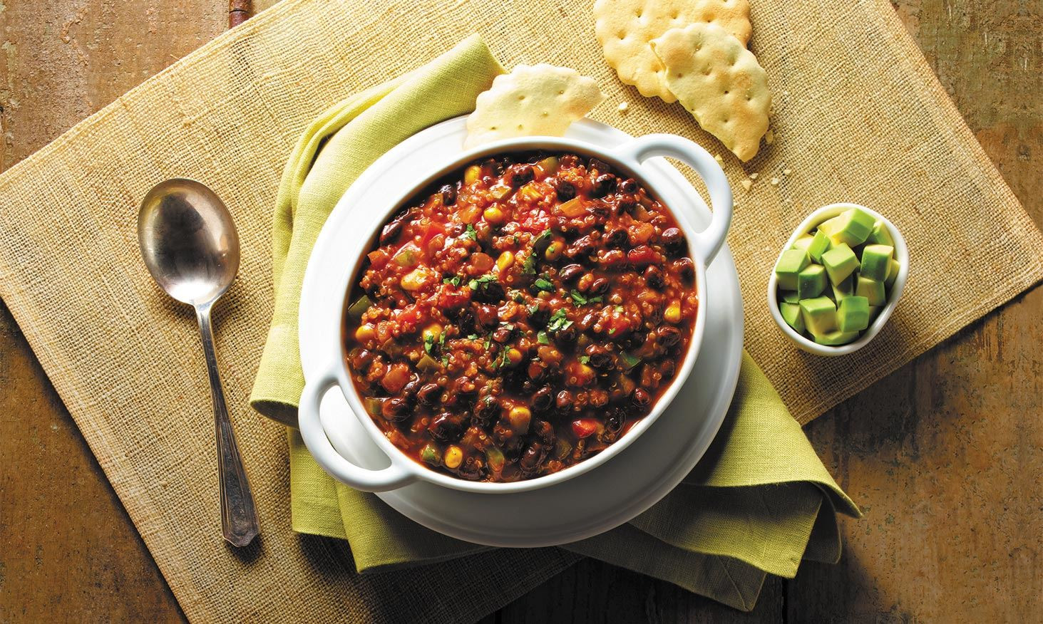 Quinoa Black Bean Chili
 Quinoa and Black Bean Chili