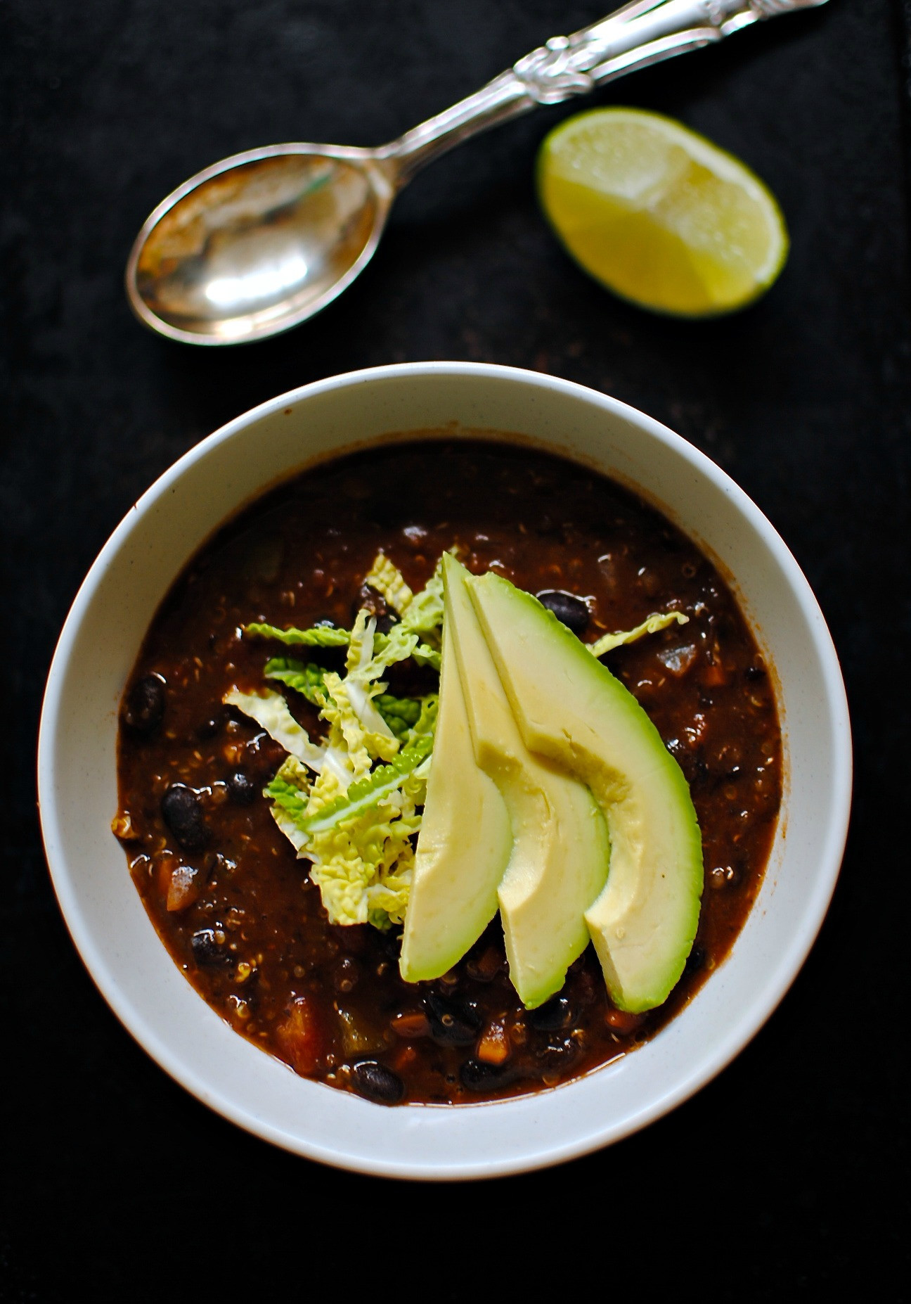 Quinoa Black Bean Chili
 Black Bean Quinoa Chili – Super Bowl Supper