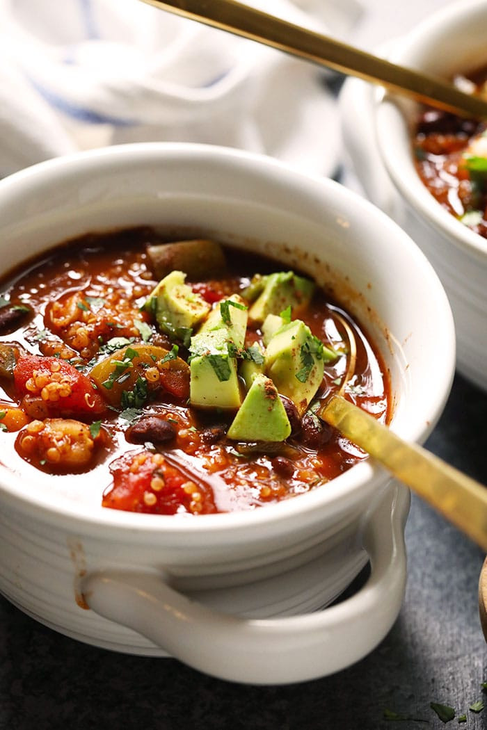 Quinoa Black Bean Chili
 Vegan Black Bean Quinoa Chili one pot meal Fit Foo