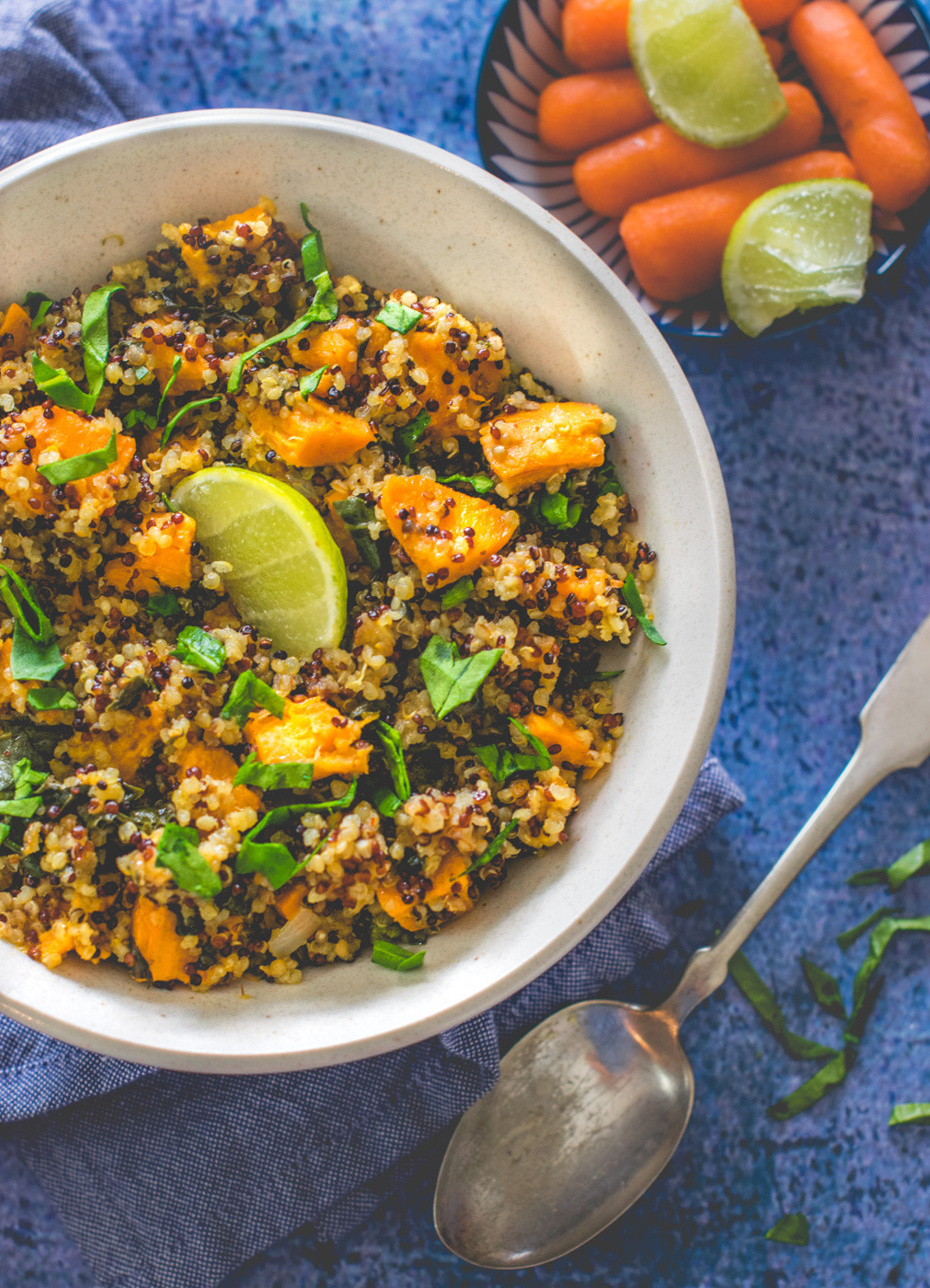 Quinoa Instant Pot
 Instant pot curried quinoa spinach sweet potato under 20