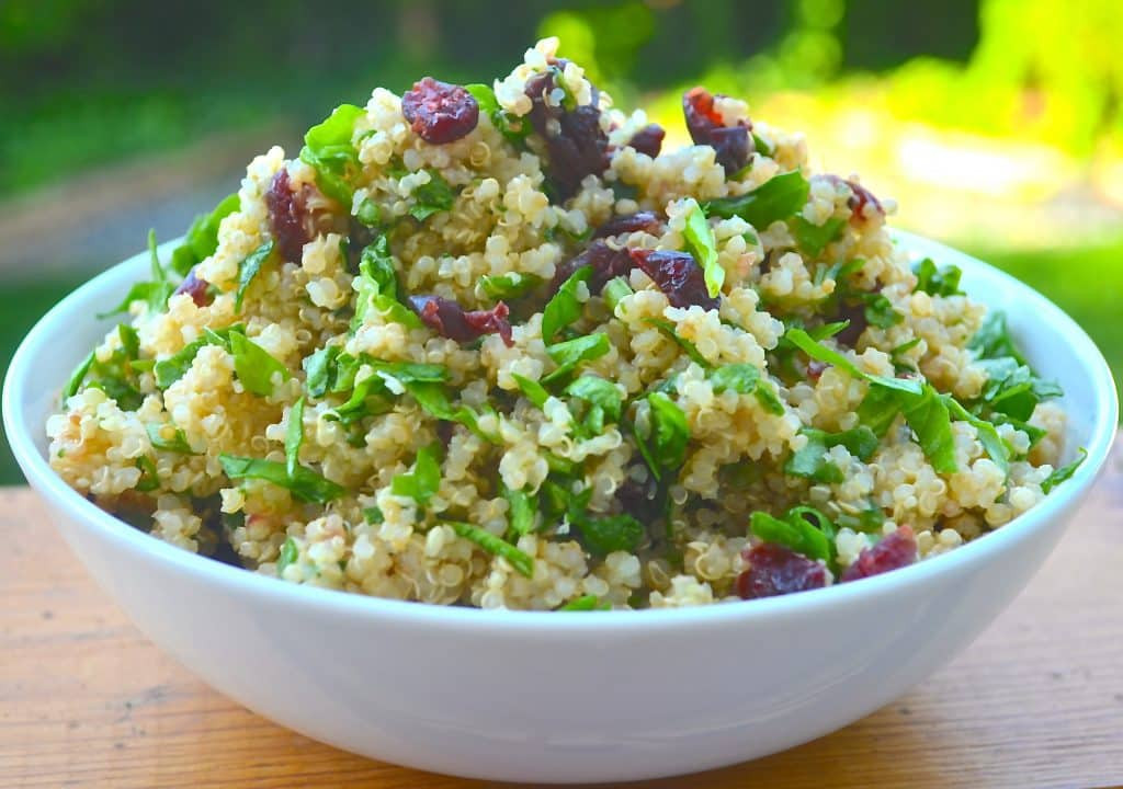 Quinoa Salad Recipes With Dried Cranberries
 Lemon Spinach & Cranberry Quinoa Salad A Virtual Vegan