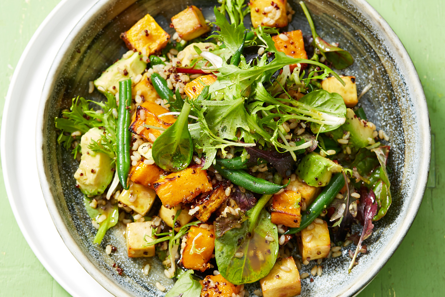 Quinoa Tofu Salad
 Roast Pumpkin and Tofu Salad with Rice and Quinoa recipe