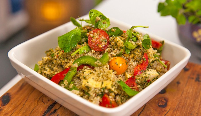 Quinoa Tofu Salad
 Warm Asian Tofu Salad with Quinoa Good Chef Bad Chef