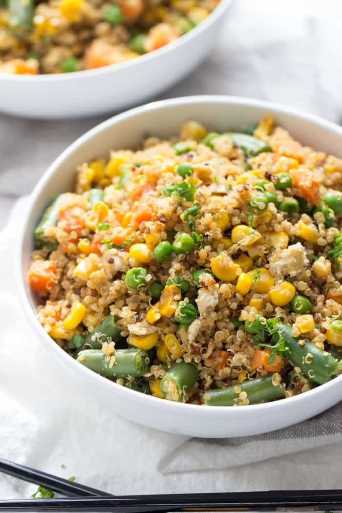 Quinoa Vegetables Recipe
 Ve arian Quinoa Fried Rice