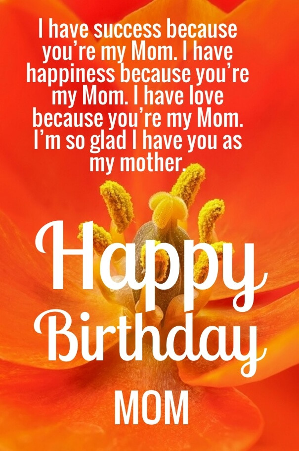 Quotes For Mom On Her Birthday
 Cute Happy Birthday Mom Quotes with