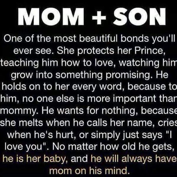 Quotes To Sons From Mothers
 Mother and Son Quotes 50 Best Sayings for Son from Mom