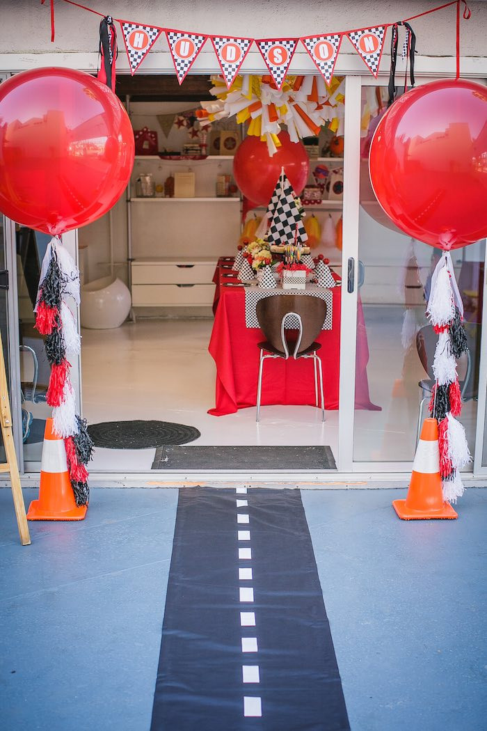 Race Car Birthday Decorations
 Kara s Party Ideas Race Car Themed Birthday Party