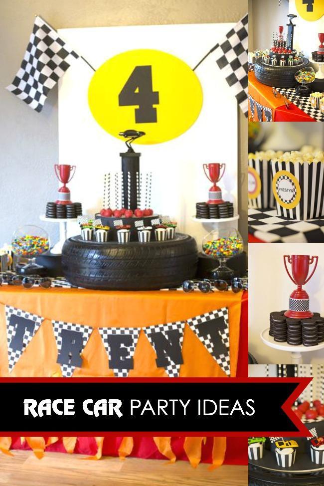 Race Car Birthday Decorations
 A Rad Race Car Themed 4th Birthday Party Spaceships and