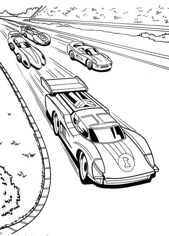 Race Car Coloring Pages For Kids
 Pin by Susan Bowman on kids coloring pages