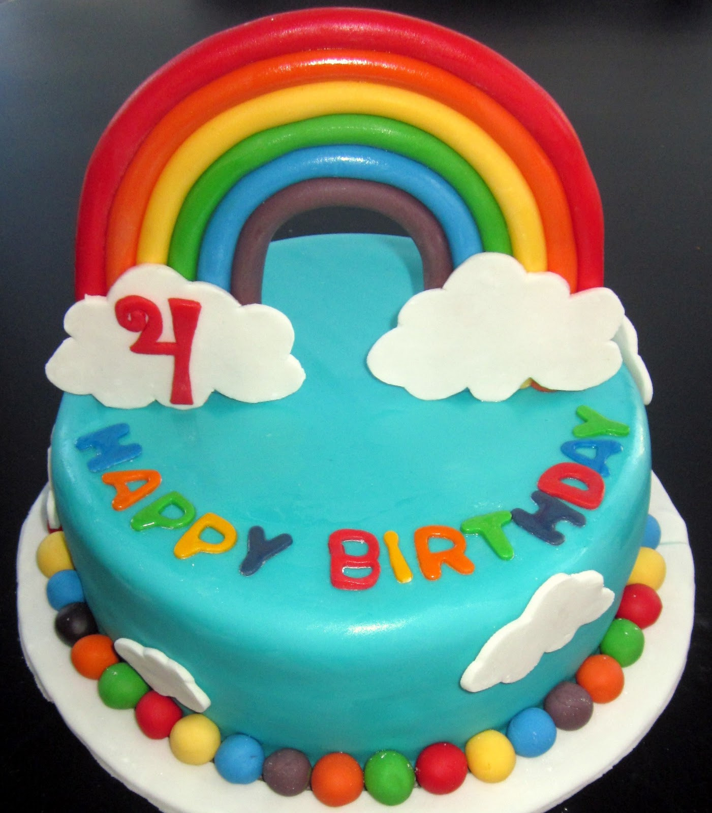 Rainbow Birthday Cakes
 Darlin Designs Rainbow Birthday Cake
