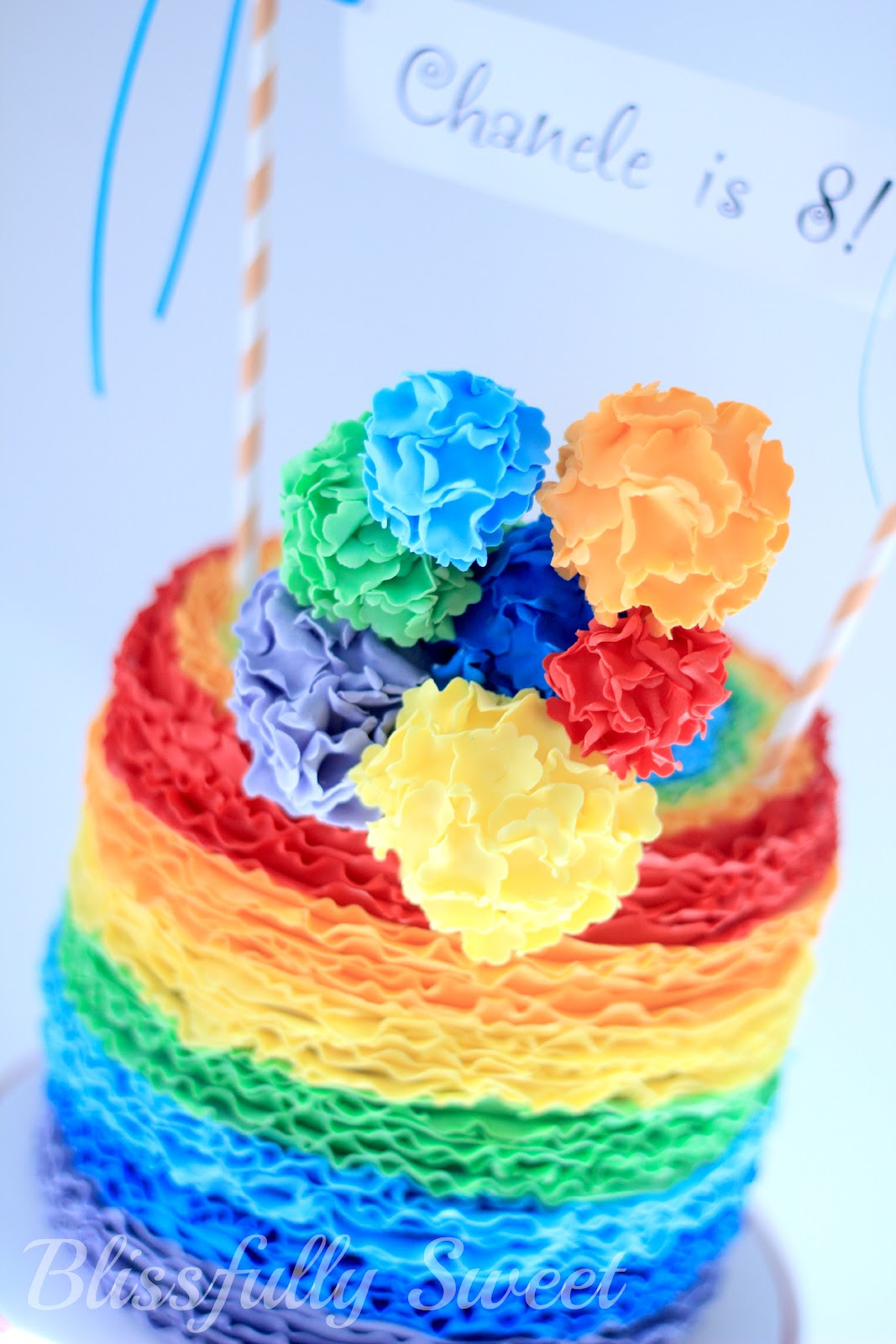 Rainbow Birthday Cakes
 Blissfully Sweet A Rainbow Rufflicious Birthday Cake