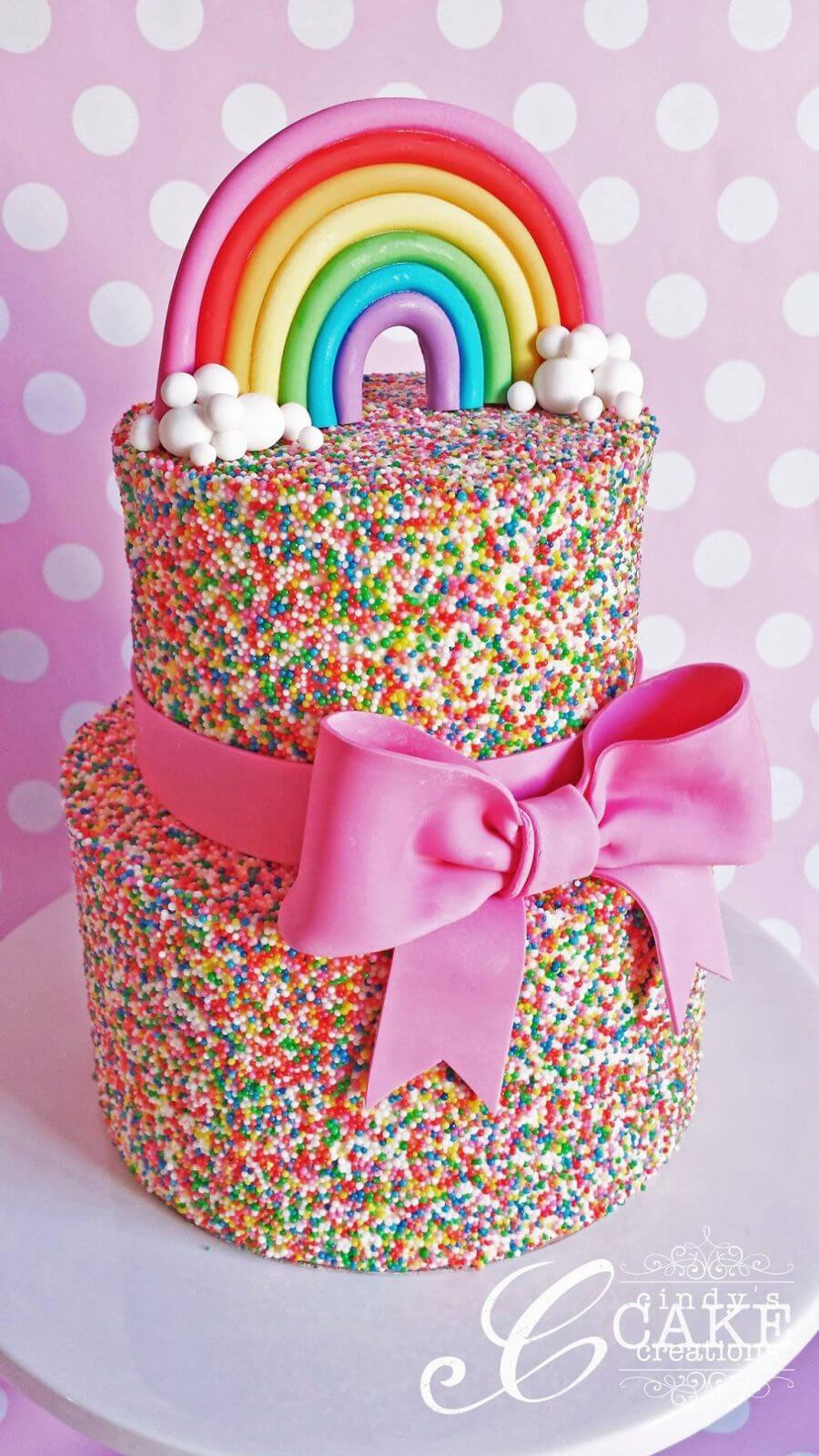 Rainbow Birthday Cakes
 10 Totally Gorgeous Birthday Cakes For Sweet Little Girls