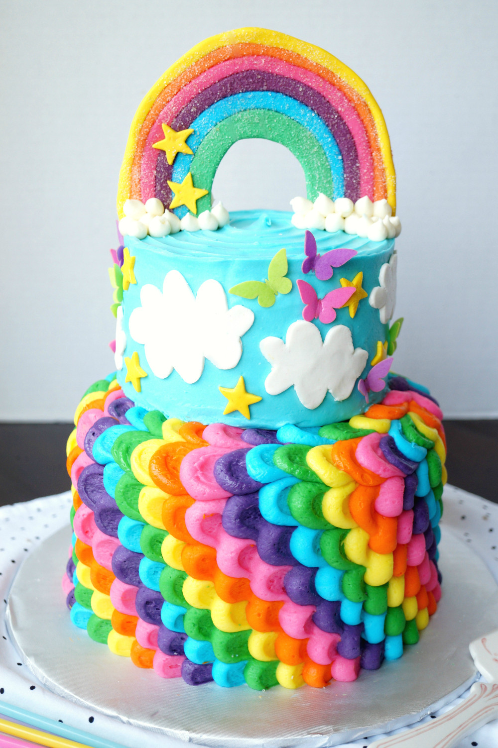 Rainbow Birthday Cakes
 rainbow layered birthday cake