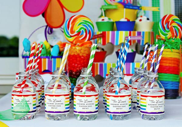 Rainbow Party For Kids
 Kara s Party Ideas Rainbow Easter Hop Girl Boy Colorful