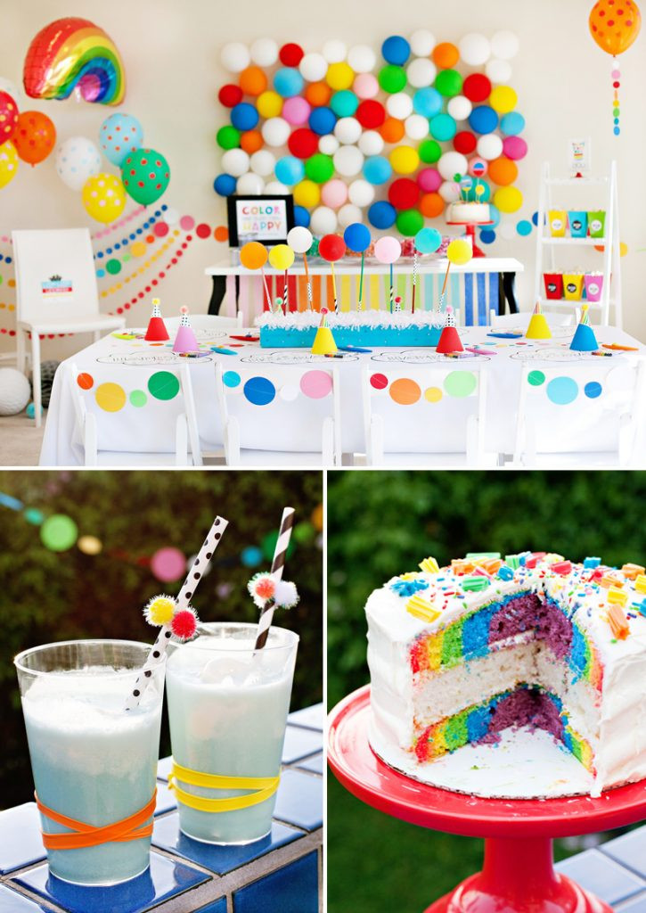 Rainbow Party For Kids
 A Modern Rainbow Art Party Kids Birthday Hostess with