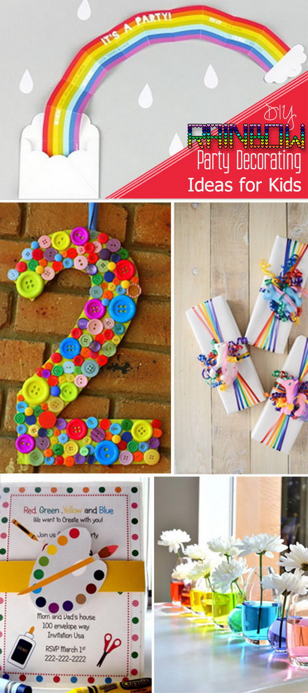 Rainbow Party For Kids
 DIY Rainbow Party Decorating Ideas for Kids Hative