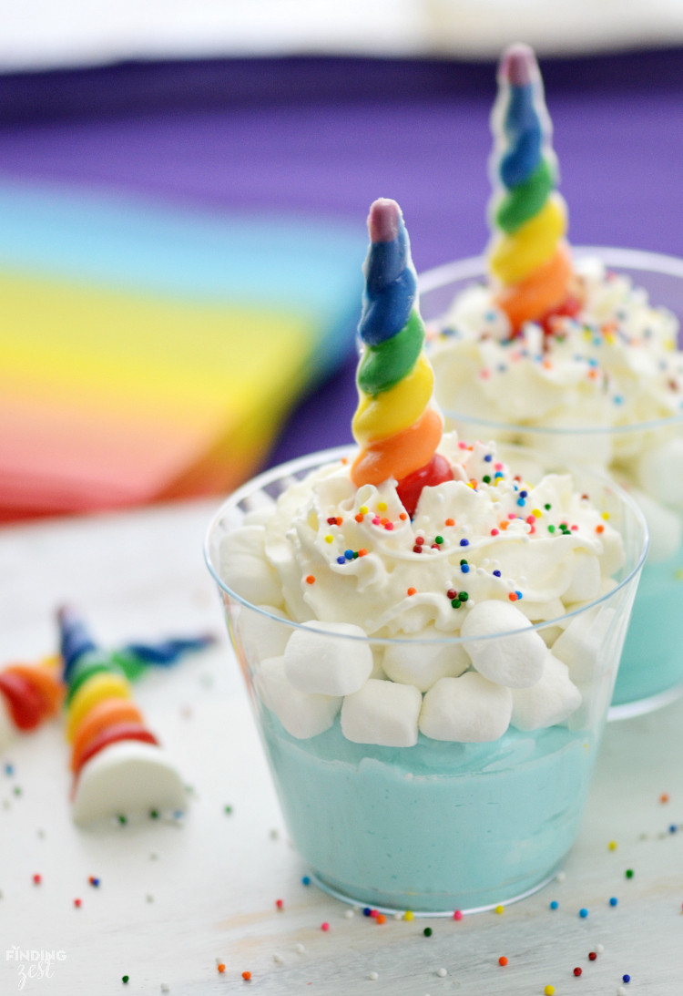 Rainbow Unicorn Party Ideas
 Rainbow Unicorn Dessert Cups Unicorn Party Ideas