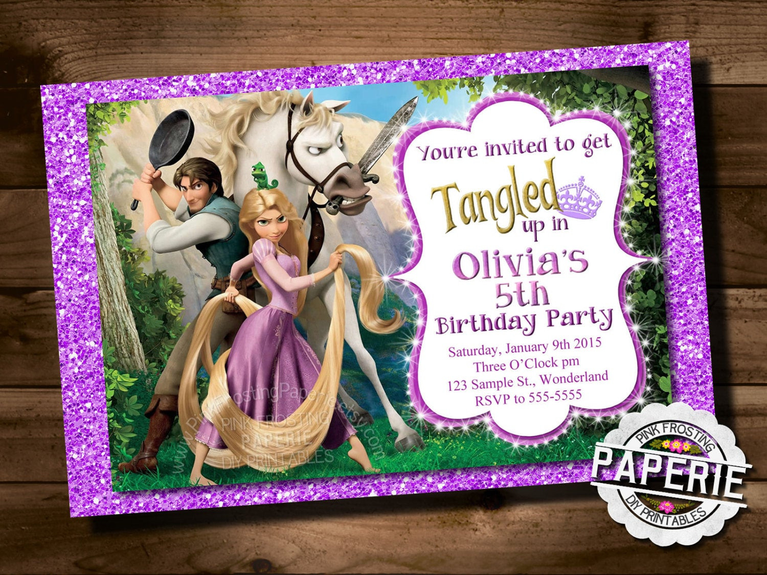 Rapunzel Birthday Invitations
 PRINTABLE Tangled Invitation Rapunzel Invitation Disney