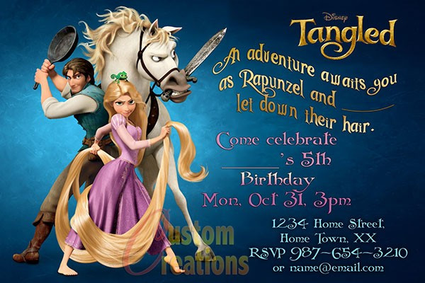 Rapunzel Birthday Invitations
 Rapunzel Birthday Party Invitation Ideas – FREE Printable