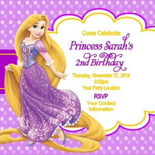 Rapunzel Birthday Invitations
 Tangled Rapunzel Birthday Party Invitations Personalized