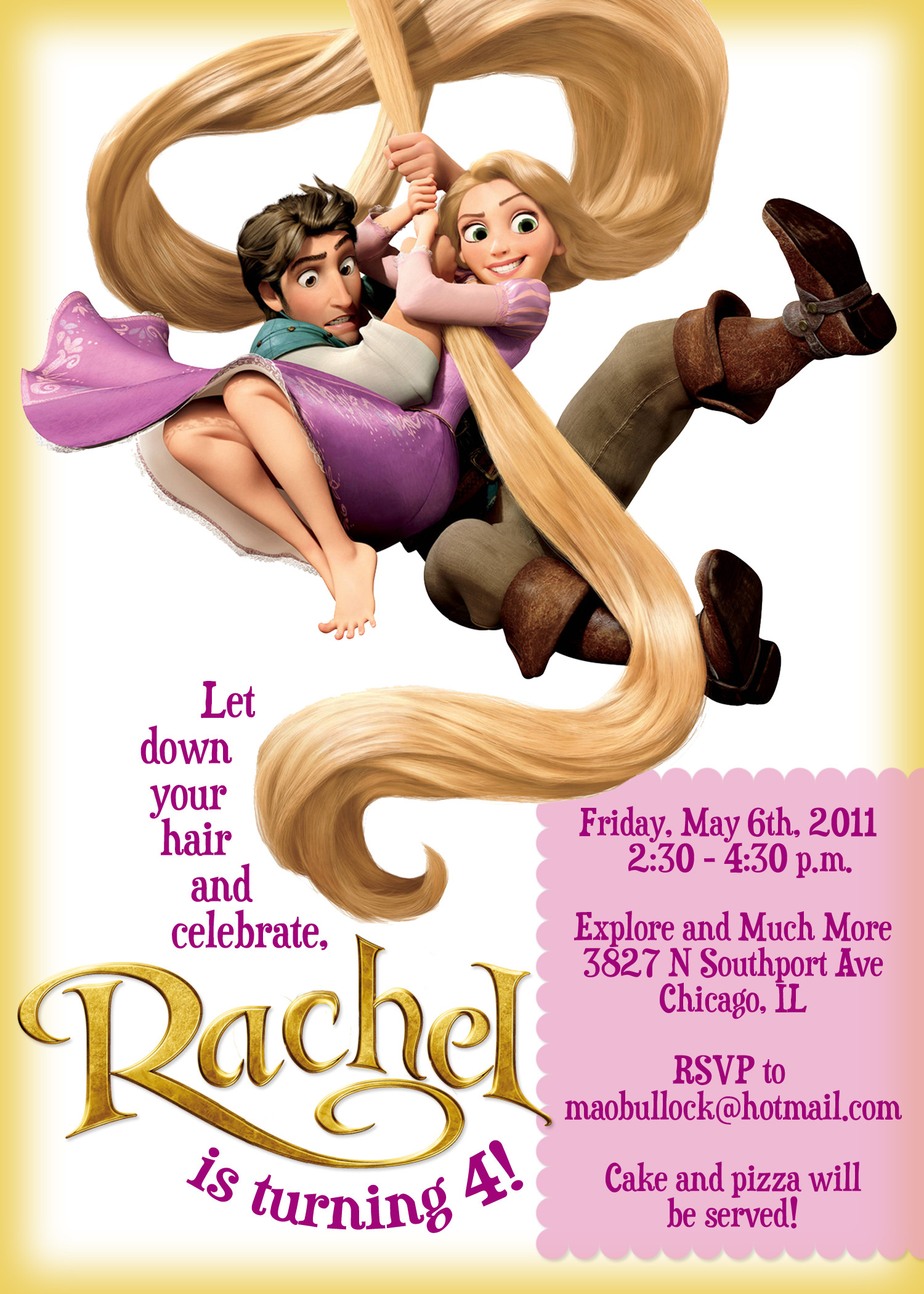 Rapunzel Birthday Invitations
 Rapunzel Birthday Party