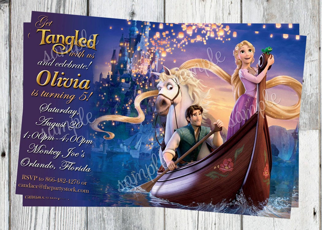 Rapunzel Birthday Invitations
 Rapunzel Invitation Tangled Birthday Invitation Rapunzel