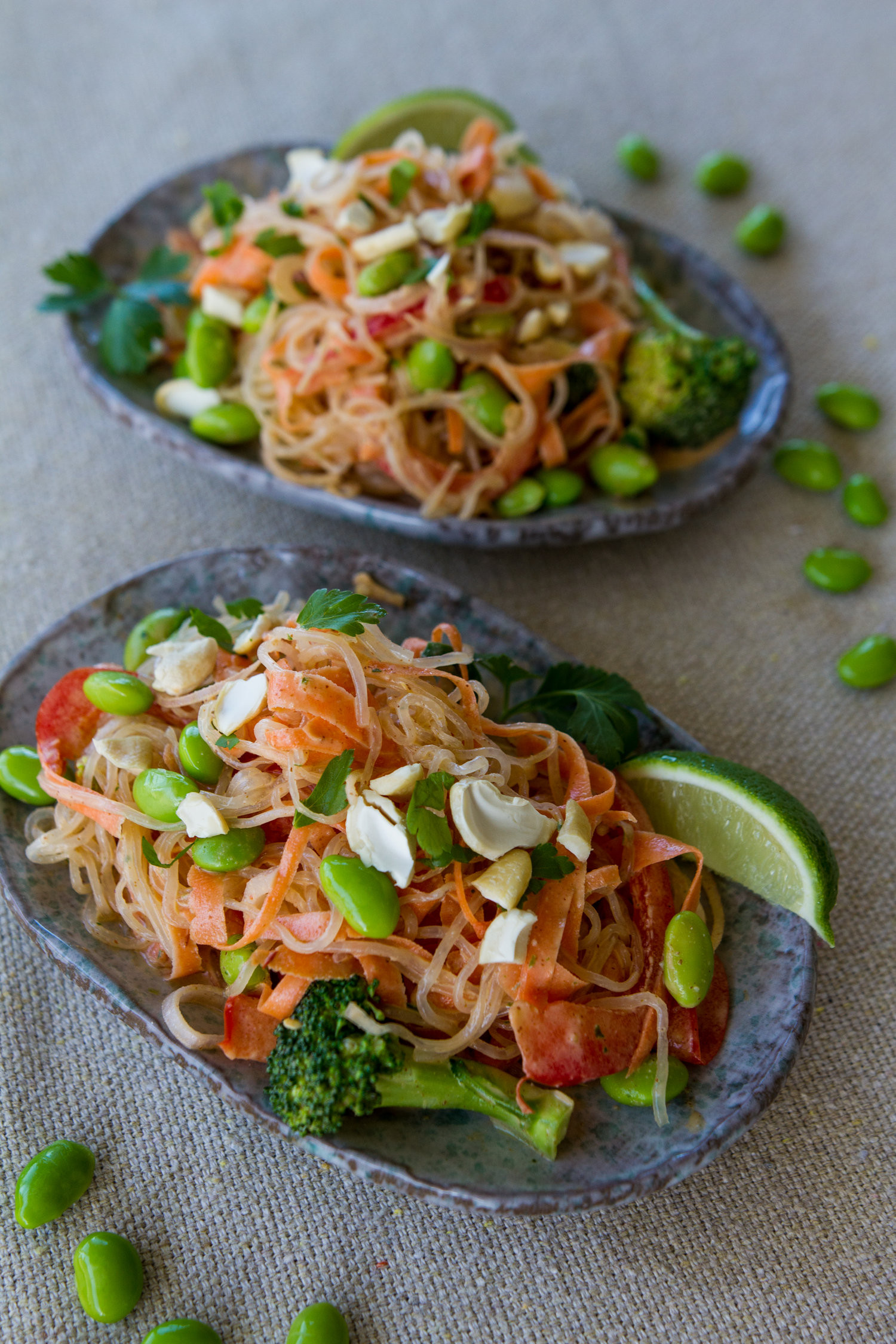 Raw Pad Thai
 Raw Pad Thai with Kelp Noodles & Almond Butter Sauce