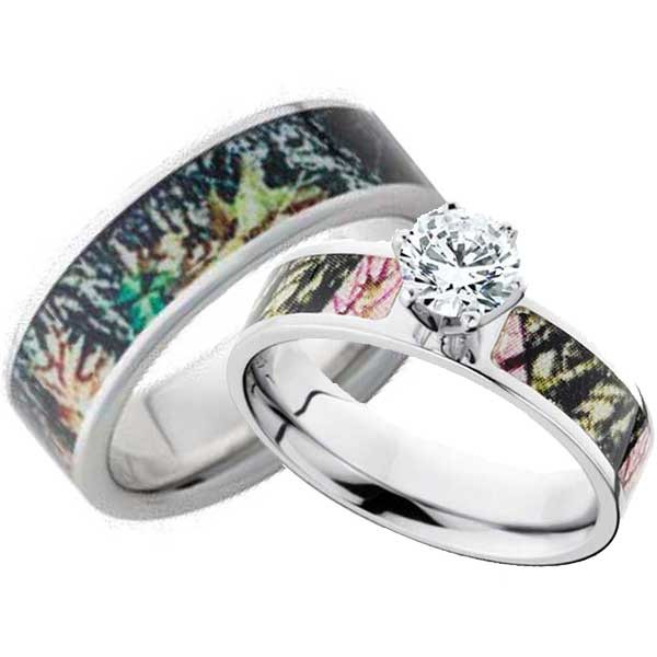 Realtree Camo Wedding Rings
 realtree camo wedding ring set with diamond