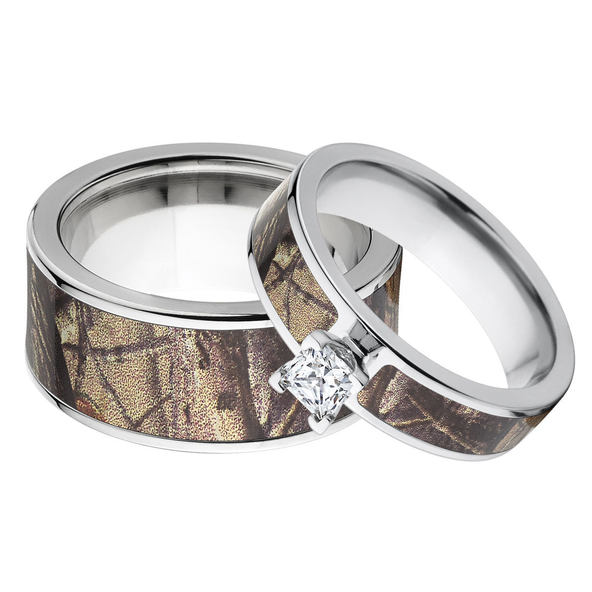 Realtree Camo Wedding Rings
 Outdoor His & Her s RealTree AP Camo Wedding Ring Set