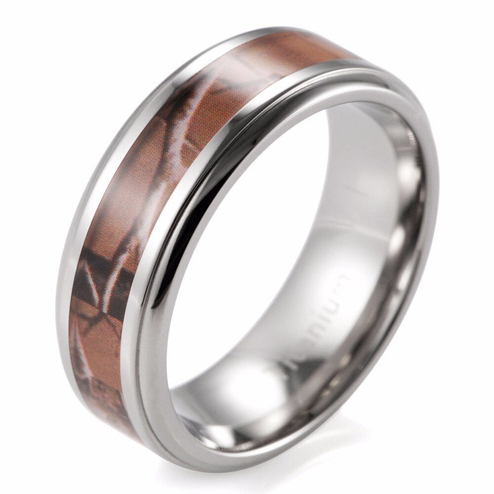 Realtree Camo Wedding Rings
 Men s 8mm Titanium Edged Realtree AP Camouflage Ring Camo