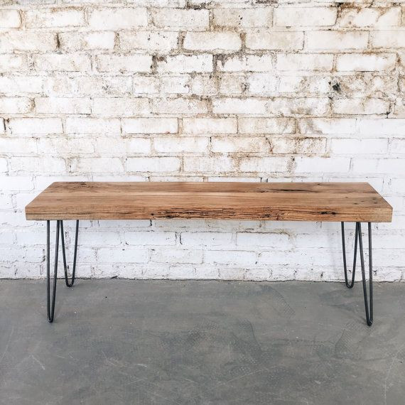 Reclaimed Wood Bench DIY
 Rustic Industrial Reclaimed Wood Bench with by