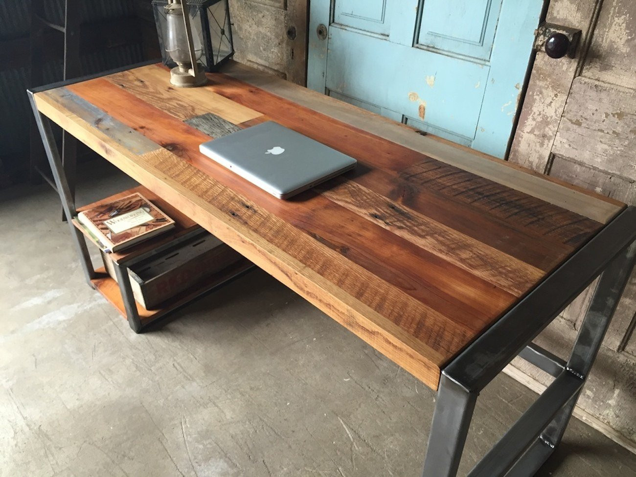 Reclaimed Wood Desk DIY
 Reclaimed Wood Patchwork Desk Gad Flow
