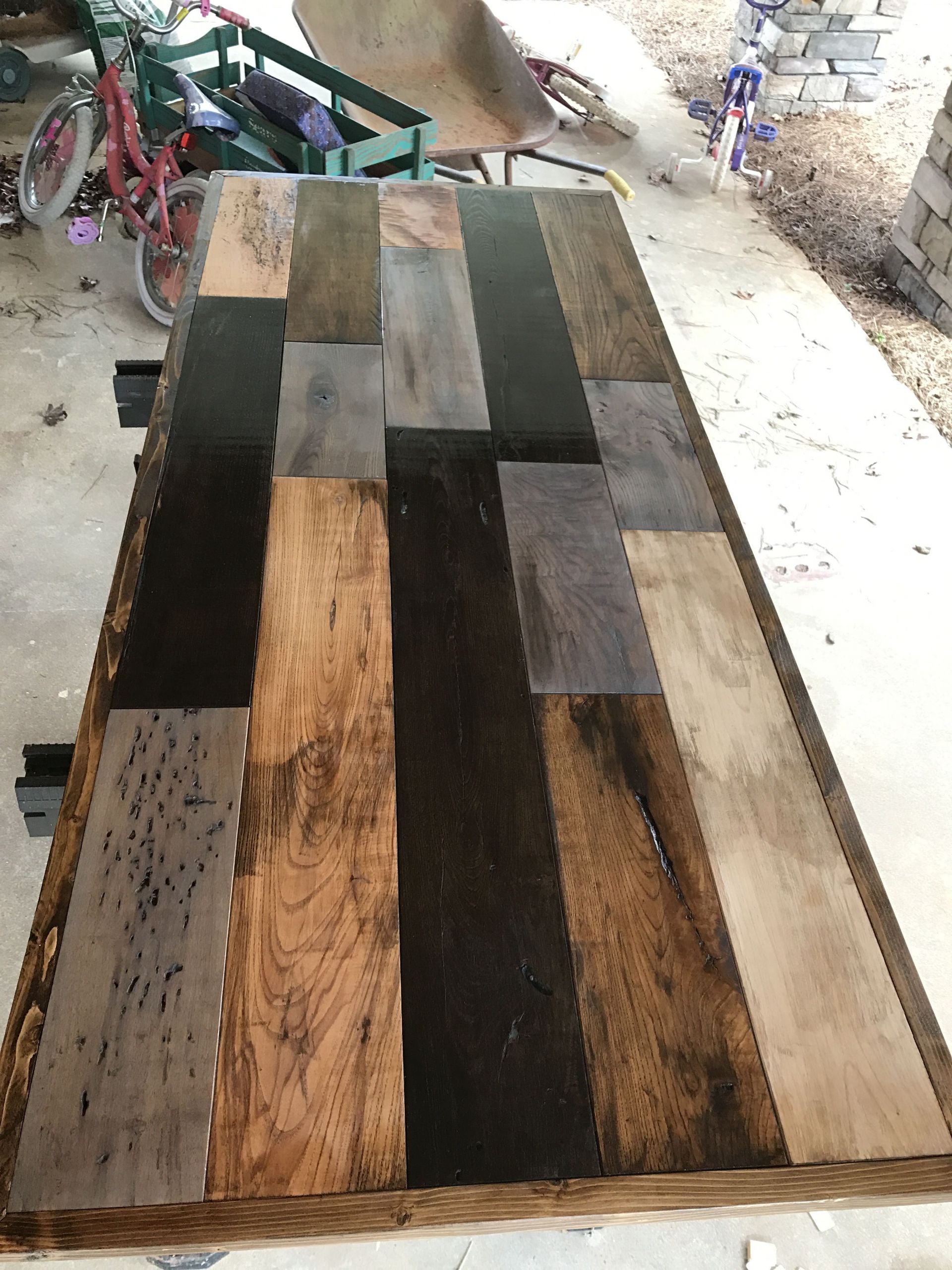 Reclaimed Wood Desk DIY
 Reclaimed wood desktop