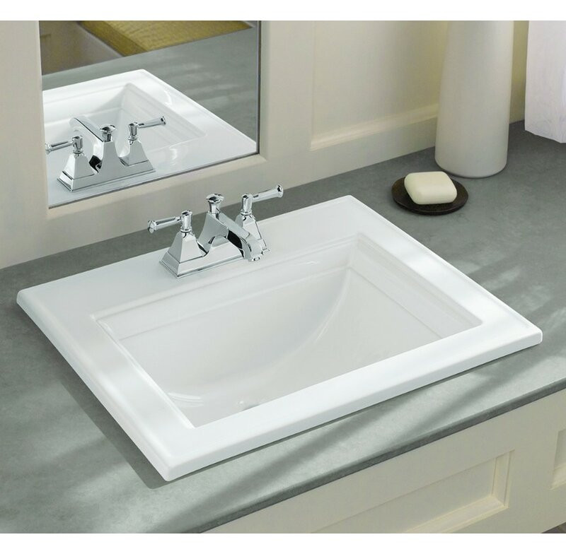 Rectangle Drop In Bathroom Sink
 K 2337 4 0 96 Kohler Memoirs Ceramic Rectangular Drop In