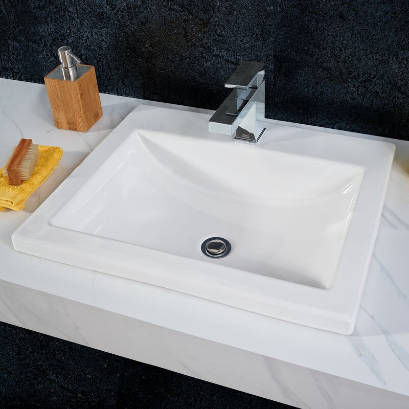 Rectangle Drop In Bathroom Sink
 American Standard Studio Vitreous China Rectangular Drop