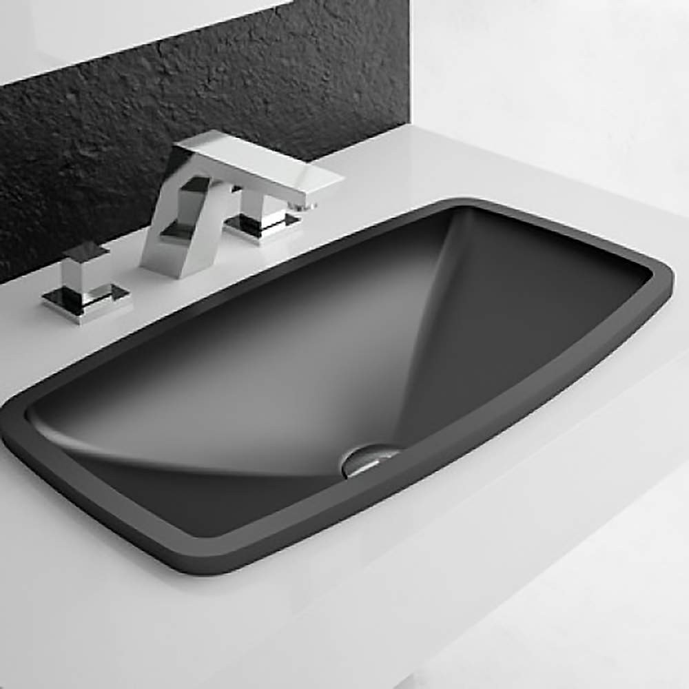 Rectangle Drop In Bathroom Sink
 Modern Rectangular Drop in Bathroom Sink