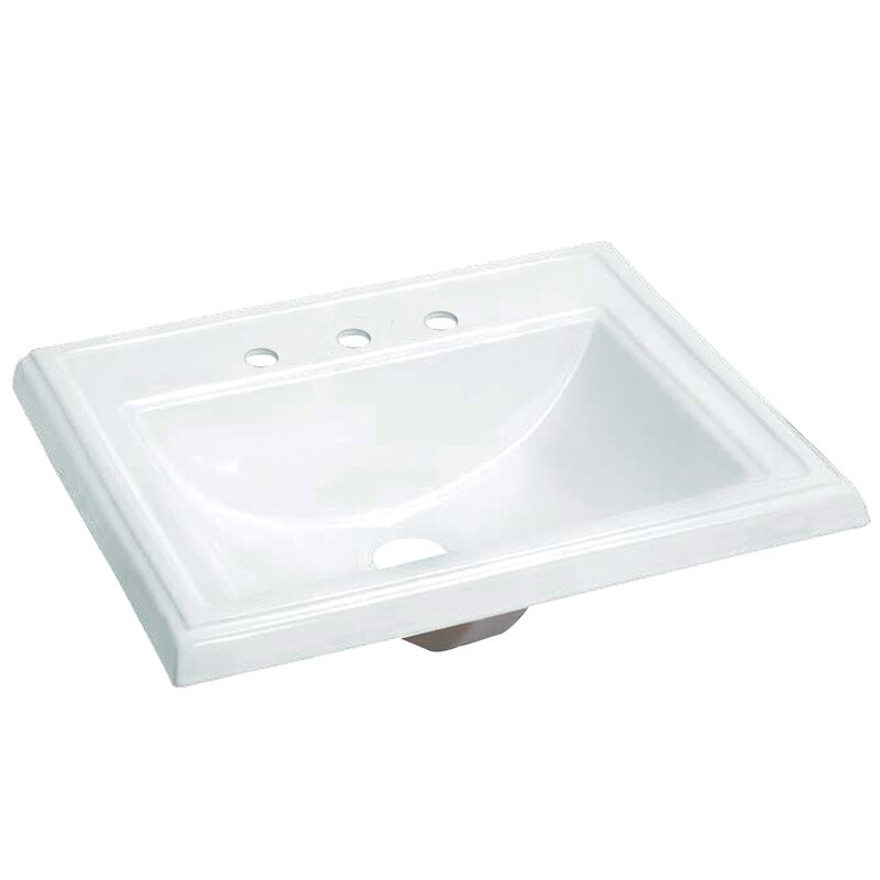 Rectangle Drop In Bathroom Sink
 Kingston Brass Concord Vitreous China Rectangular Drop In