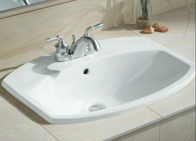 Rectangle Drop In Bathroom Sink
 Kohler Cimarron Ceramic Rectangular Drop In Bathroom Sink