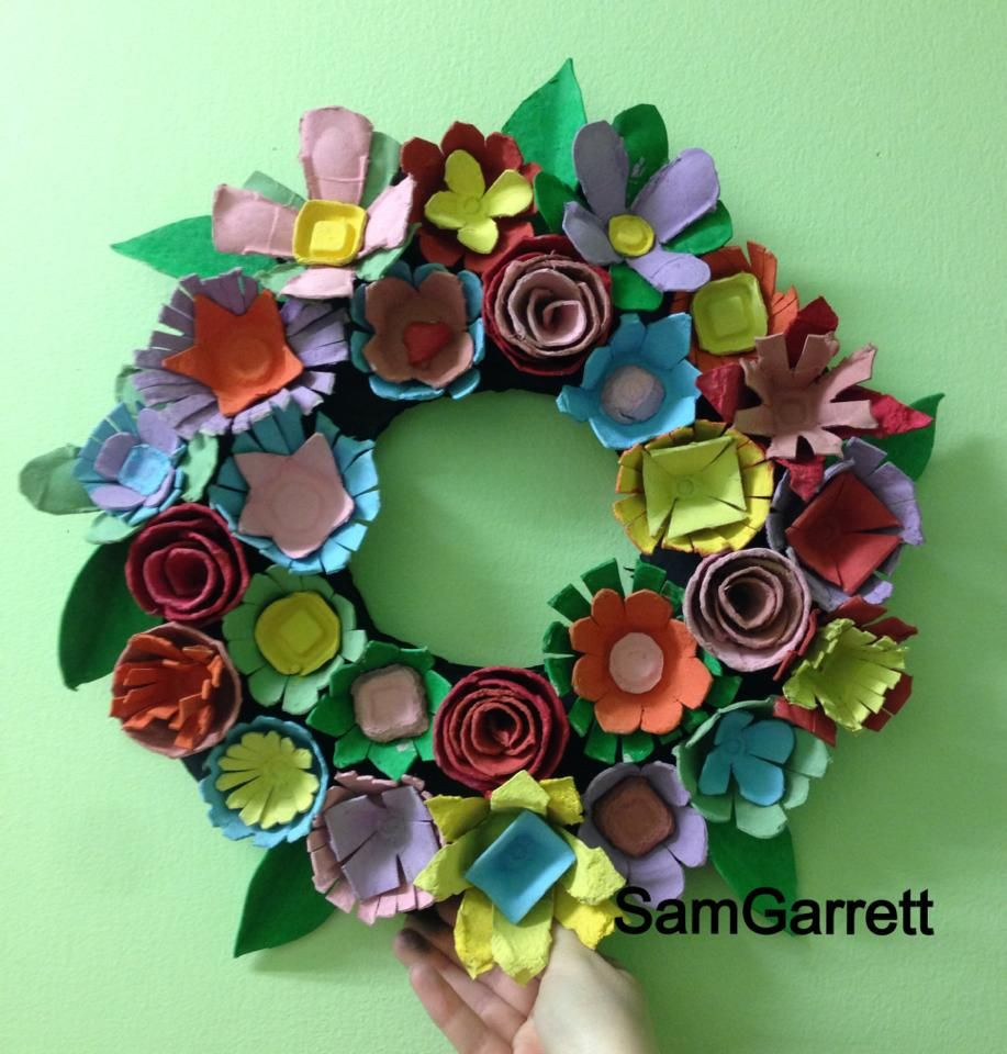 Recycled Craft Ideas For Adults
 egg carton wreath recycled crafts I don t have the