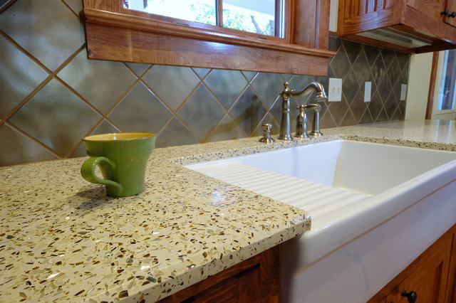 Recycled Glass Kitchen Countertops
 Recycled Glass Contemporary Kitchen Countertops san