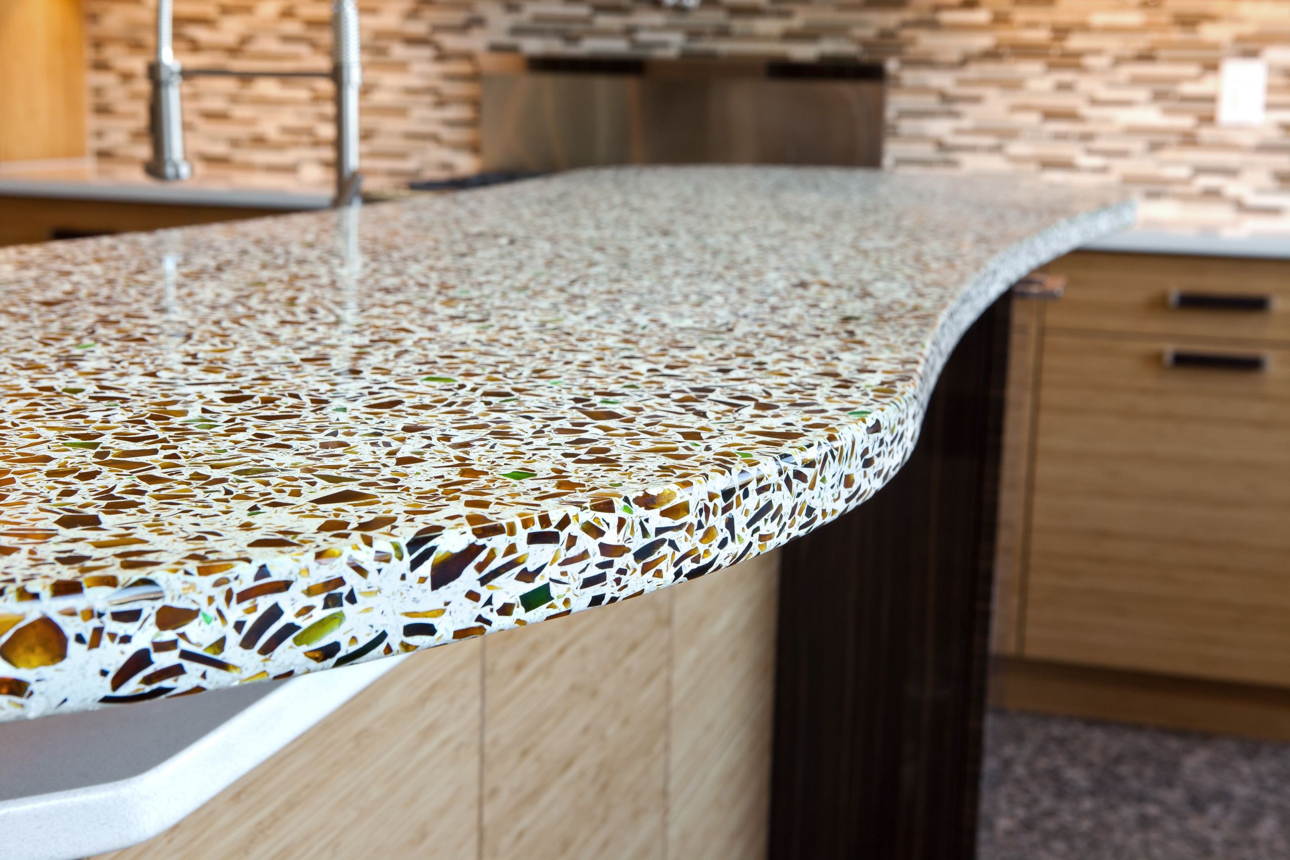 Recycled Glass Kitchen Countertops
 The Pros & Cons of Glass Countertops