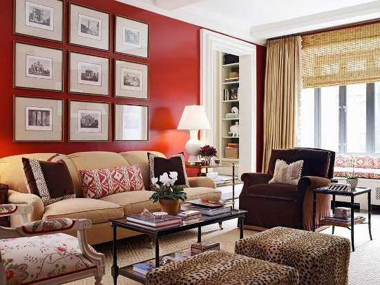 Red Accent Wall Living Room
 51 Red Living Room Ideas